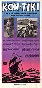 Filmen om Kon-Tiki 1950 poster Herman Watzinger Erik Hesselberg Thor Heyerdahl Norge Dokumentärer Skepp och båtar