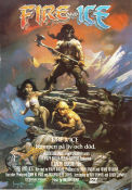 Fire and Ice 1983 poster Randy Norton Ralph Bakshi Affischkonstnär: Frank Frazetta Animerat