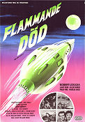 Flammande död 1958 poster Robert Loggia Ellen Parker Phillip Pine Lester Wm Berke Rymdskepp