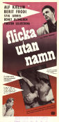 Flicka utan namn 1954 poster Alf Kjellin Berit Frodi Stig Järrel Torgny Wickman