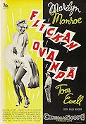 Flickan ovanpå 1955 poster Marilyn Monroe Tom Ewell Billy Wilder