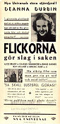 Flickorna gör slag i saken 1936 poster Deanna Durbin Henry Koster