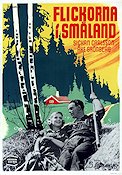 Flickorna i Småland 1945 poster Sickan Carlsson Åke Grönberg Sigge Fürst Schamyl Bauman