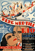 Flyg med till Rio 1933 poster Dolores del Rio Fred Astaire Ginger Rogers Thornton Freeland