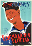 Flygmalajen i flottan 1944 poster George Formby Anne Firth Reginald Purdell Marcel Varnel Eric Rohman art