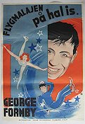 Flygmalajen på hal is 1939 poster George Formby Vintersport