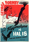 Flygmalajen på hal is 1939 poster George Formby Vintersport