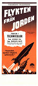 Flykten från jorden 1951 poster Richard Derr Barbara Rush Peter Hansen Rudolph Maté Affischkonstnär: Gösta Åberg Rymdskepp