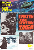 Flykten från station Taiga 1967 poster Thomas Hunter Marie Versini Stanislav Ledinek Harald Philipp Affischkonstnär: Walter Bjorne