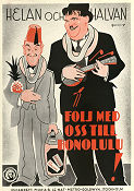 Följ med oss till Honolulu 1933 poster Laurel and Hardy Stan Laurel Oliver Hardy William A Seiter