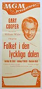 Folket i den lyckliga dalen 1957 poster Gary Cooper Anthony Perkins William Wyler