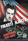 Folkets hjälte 1939 poster Henry Fonda Alice Brady John Ford