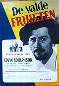 Folkpartiets film De valde friheten 1948 poster Edvin Adolphson Politik
