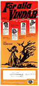 För alla vindar 1956 poster Rock Hudson Lauren Bacall Robert Stack Dorothy Malone Douglas Sirk