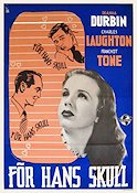 För hans skull 1946 poster Deanna Durbin Charles Laughton
