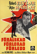 Förälskad förlorad förledd 1937 poster Jean Harlow Robert Taylor WS Van Dyke