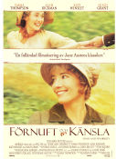 Förnuft och känsla 1995 poster Emma Thompson Kate Winslet Ang Lee Text: Jane Austen Romantik