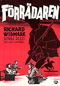 Förrädaren 1956 poster Richard Widmark Donna Reed John Sturges