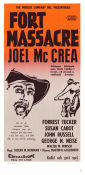 Fort Massacre 1958 poster Joel McCrea Joseph M Newman