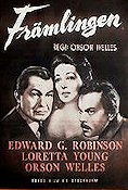 Främlingen 1946 poster Edward G Robinson Loretta Young Orson Welles