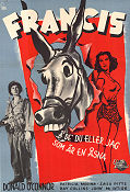 Francis 1950 poster Donald O´Connor Patricia Medina Arthur Lubin Hästar