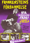 Frankensteins förbannelse 1957 poster Peter Cushing Christopher Lee Hazel Court Terence Fisher Filmbolag: Hammer Films
