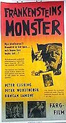Frankensteins monster 1964 poster Peter Cushing Peter Woodthorpe Duncan Lamont Freddie Francis Filmbolag: Hammer Films