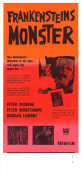 Frankensteins monster 1964 poster Peter Cushing Peter Woodthorpe Duncan Lamont Freddie Francis Filmbolag: Hammer Films