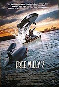 Free Willy 2 1995 poster Jason James Richter Fiskar och hajar