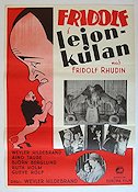 Fridolf i lejonkulan 1933 poster Fridolf Rhudin Gueye Rolf Aino Taube Weyler Hildebrand Katter