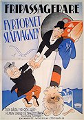 Fripassagerare 1936 poster Carl Schenström Harald Madsen Mady Rahl Fyrtornet och Släpvagnen Fy og Bi Fred Sauer Danmark
