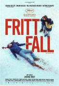 Fritt fall 2023 poster Sandra Hüller Swann Arlaud Milo Machado-Graner Justine Triet
