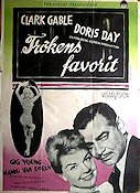 Frökens favorit 1958 poster Clark Gable Doris Day Skola