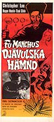 Fu Manchus djävulska hämnd 1967 poster Christopher Lee