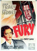Fury 1936 poster Sylvia Sidney Spencer Tracy Walter Abel Fritz Lang