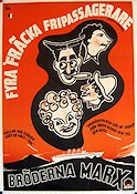 Fyra fräcka fripassagerare 1931 poster Bröderna Marx The Marx Brothers