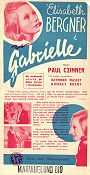 Gabrielle 1937 poster Elisabeth Bergner Paul Czinner