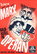 Galakväll på operan 1935 poster The Marx Brothers Bröderna Marx Groucho Marx Chico Marx Harpo Marx Sam Wood Musikaler