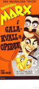 Galakväll på operan 1935 poster The Marx Brothers Bröderna Marx Groucho Marx Chico Marx Harpo Marx Sam Wood Musikaler Affischkonstnär: Walter Bjorne Rökning