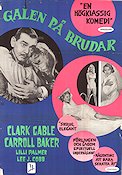 Galen på brudar 1959 poster Clark Gable Carroll Baker Lilli Palmer