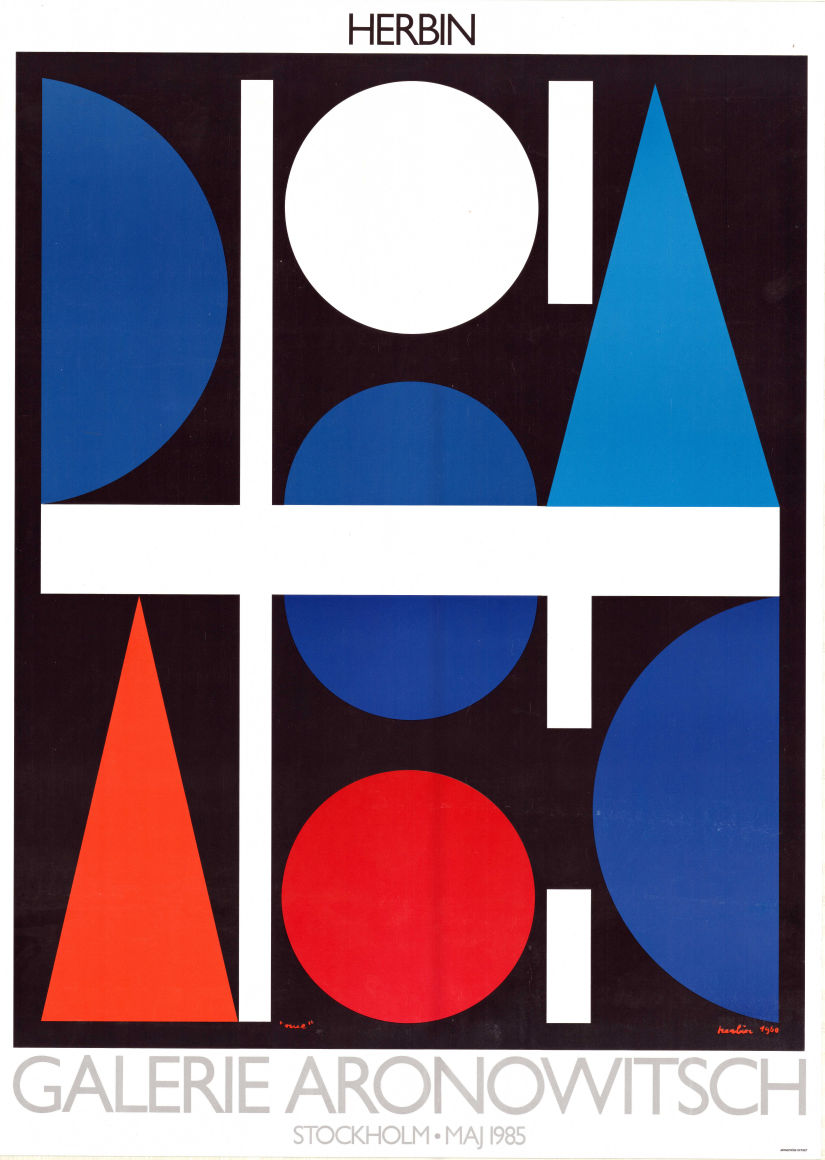 Galerie Aronowitsch 1960 affisch Affischkonstnär: Auguste Herbin Konstaffischer
