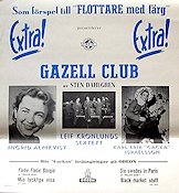 Gazell Club 1954 poster Cacka Israelsson Ingrid Almkvist Leif Kronlunds sextett