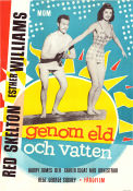 Genom eld och vatten 1944 poster Esther Williams Red Skelton Basil Rathbone George Sidney Musikaler