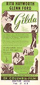Gilda 1946 poster Rita Hayworth Glenn Ford George Macready Charles Vidor Damer Film Noir