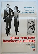 Gissa vem som kommer på middag 1967 poster Spencer Tracy Sidney Poitier Katharine Hepburn Katharine Houghton Stanley Kramer
