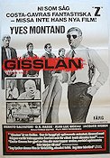 Gisslan 1972 poster Yves Montand Renato Salvatori OE Hasse Costa-Gavras