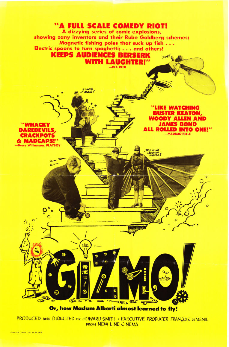 Gizmo! 1977 poster Milt Moss Howard Smith Flyg Dokumentärer