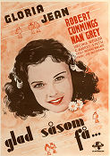 Glad såsom få 1939 poster Gloria Jean Robert Cummings Richard Wallace