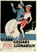 Glada gossars sjömansliv 1928 poster Estelle Brody John Stuart WP Kellino