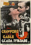 Glada syndare 1936 poster Joan Crawford Clark Gable WS Van Dyke